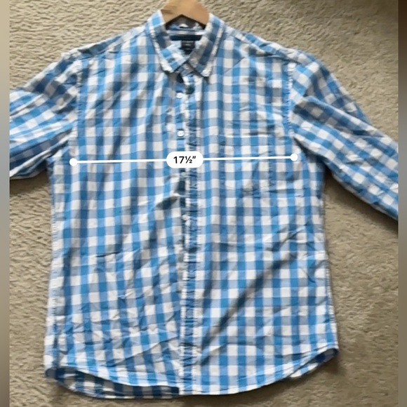 J. Crew Blue Gingham Slim Fit Size XL Casual Shirt - Picture 3 of 7